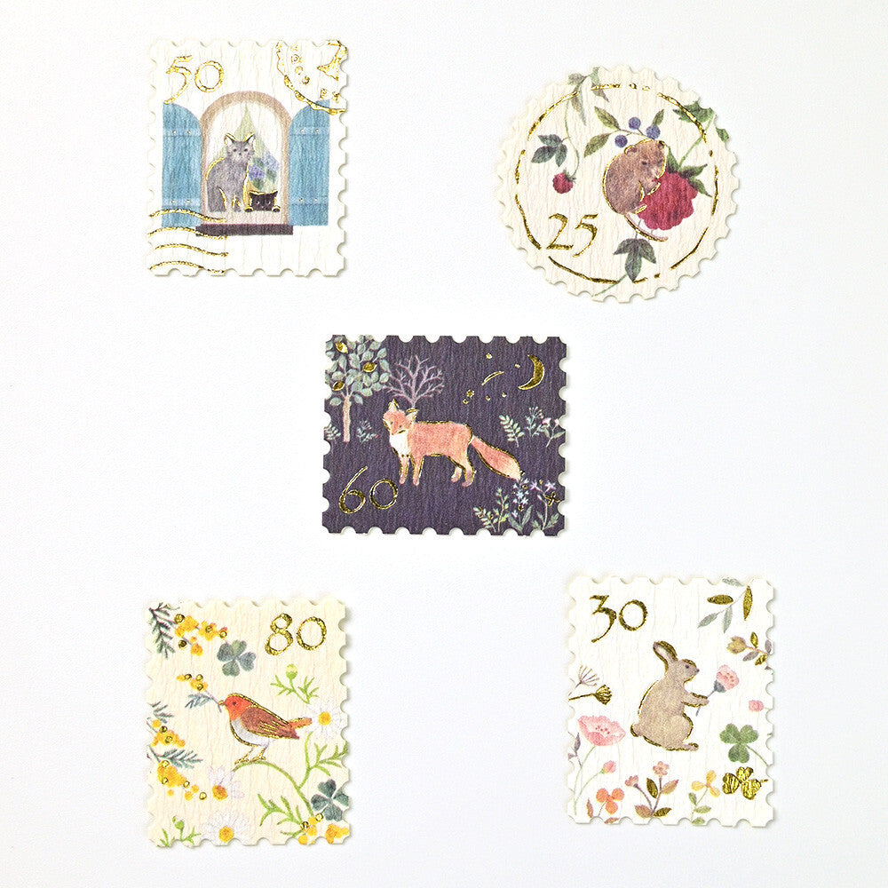 NB Co Japan Decoration Flake Sticker- Animal Stamp