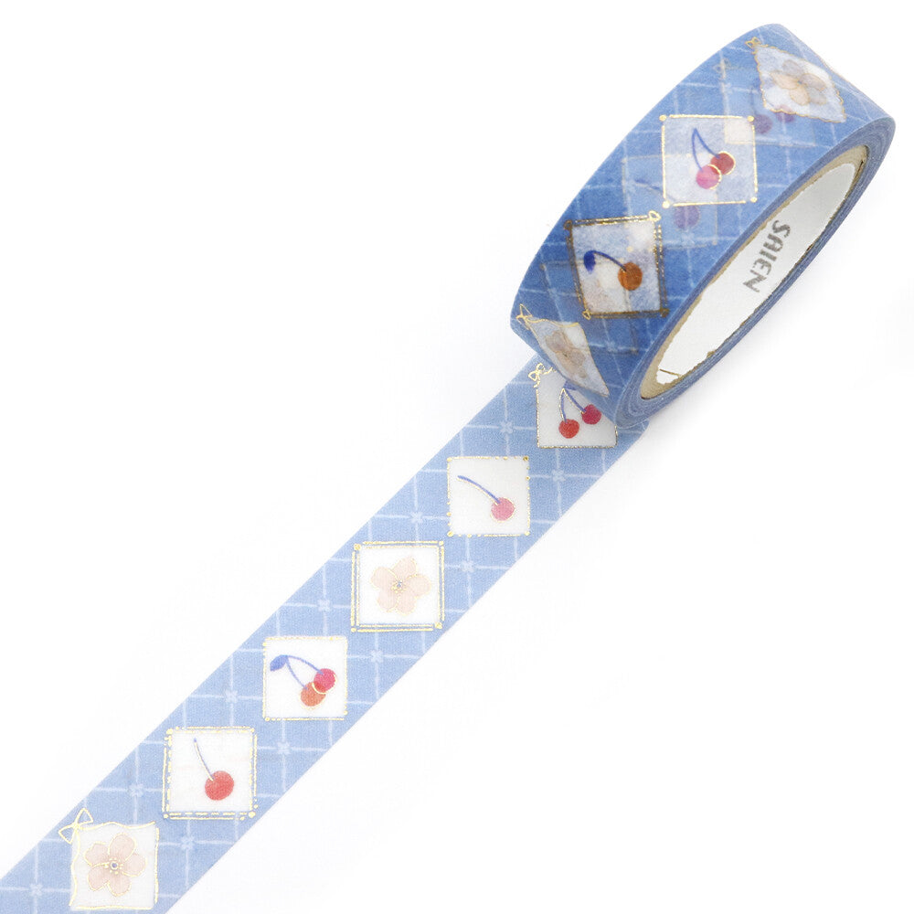 Kamiiso SAIEN Cherry Pattern Washi Tape