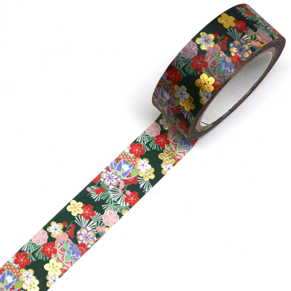 Kamiiso Kimono Temari Ume Plum Washi Tape