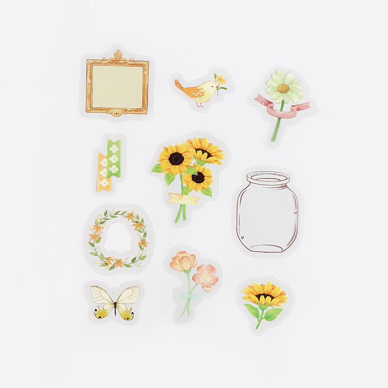 BGM Floral Blooms Stickers- Yellow