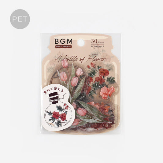 BGM Floral Blooms Stickers- Crimson