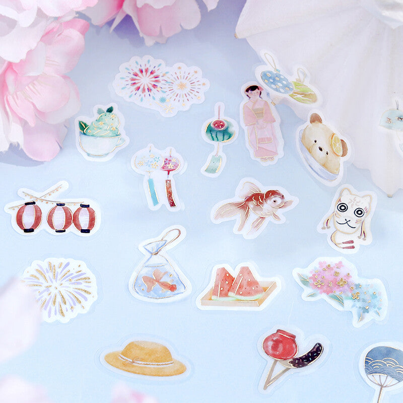 BGM Japanese Flake Planner Stickers- Afternoon Wind Chimes