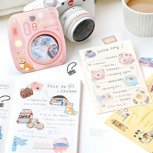 BGM Japanese Flake Planner Stickers- Japanese Travel