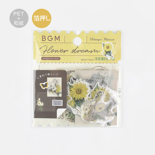 BGM Vintage Style Planner Stickers- Flower Dream