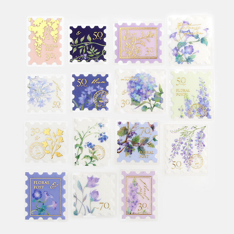 BGM Japanese Flake planner Stickers- Violet Stamps