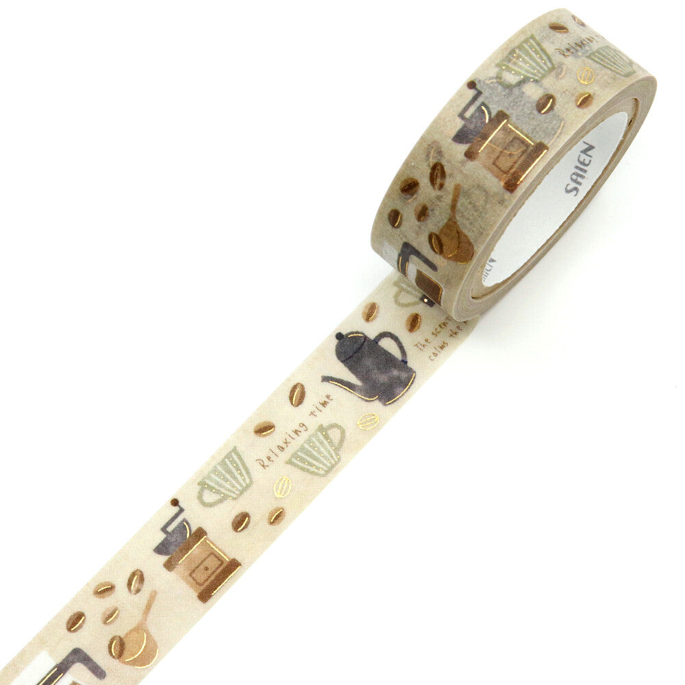 Kamiiso SAIEN Coffee Time Washi Tape