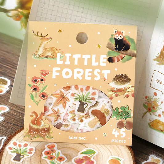 BGM Little Forest Flake Stickers- Yellow