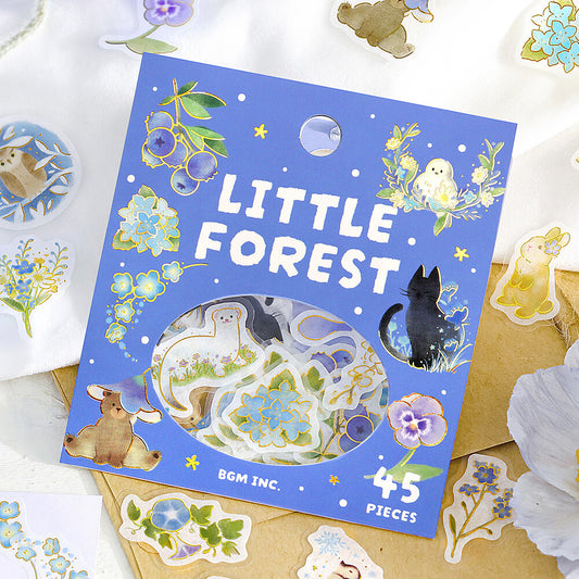 BGM Little Forest Flake Stickers - Blue