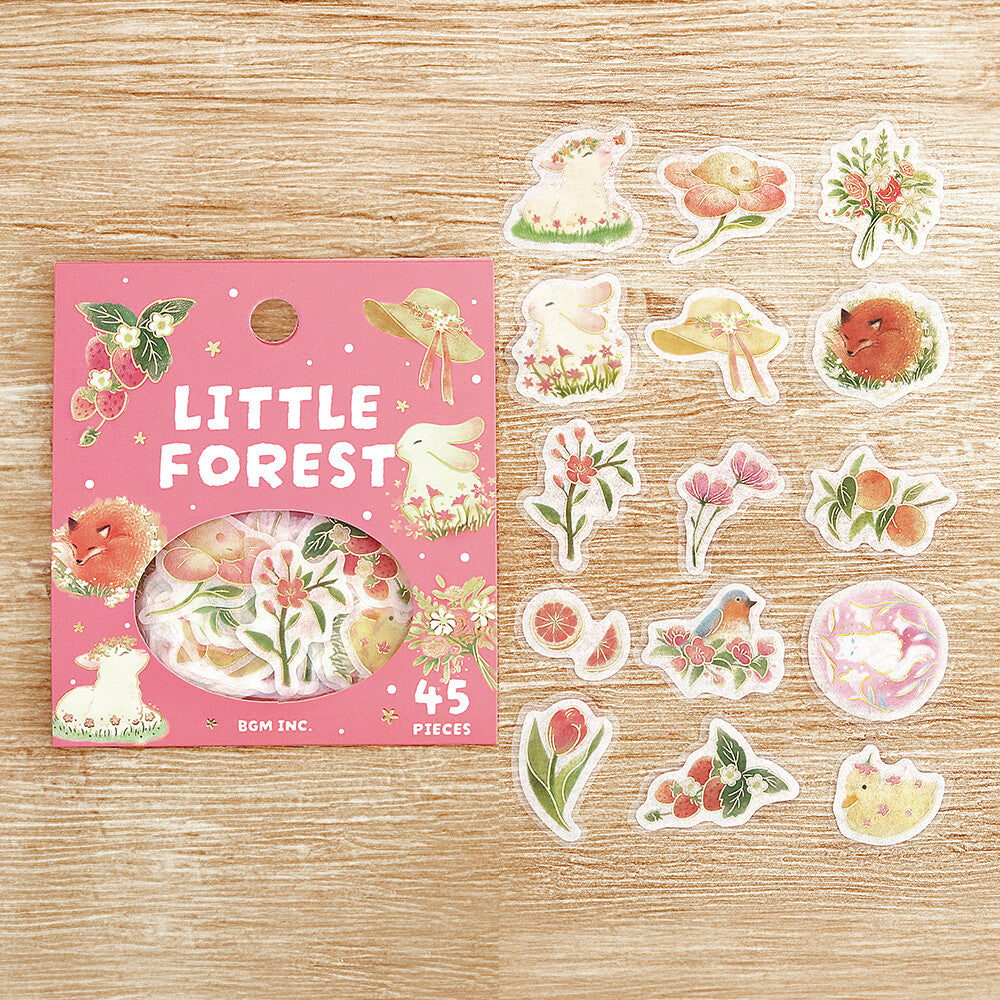 BGM Little Forest Flake Stickers - Pink