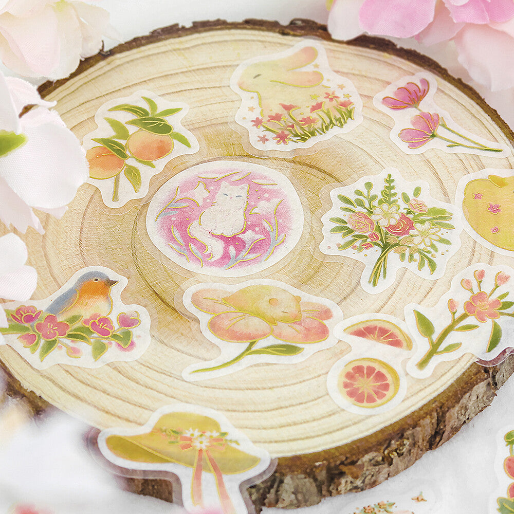 BGM Little Forest Flake Stickers - Pink