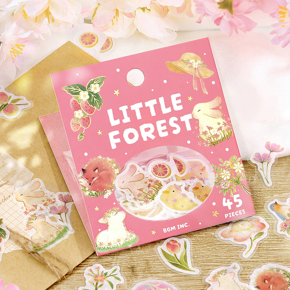 BGM Little Forest Flake Stickers - Pink