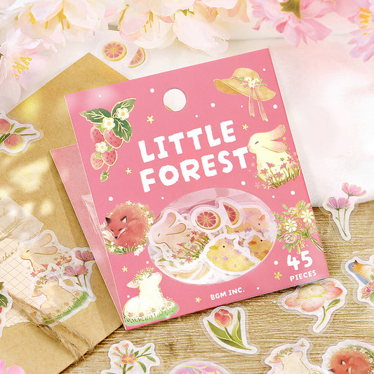 BGM Little Forest Flake Stickers - Pink