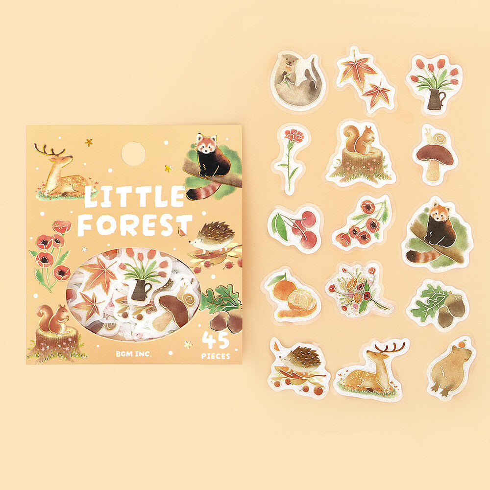 BGM Little Forest Flake Stickers- Yellow