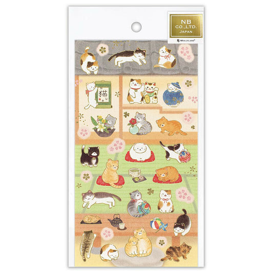 NB Co Japan Decoration Japanese Style Sticker- Cozy Cat