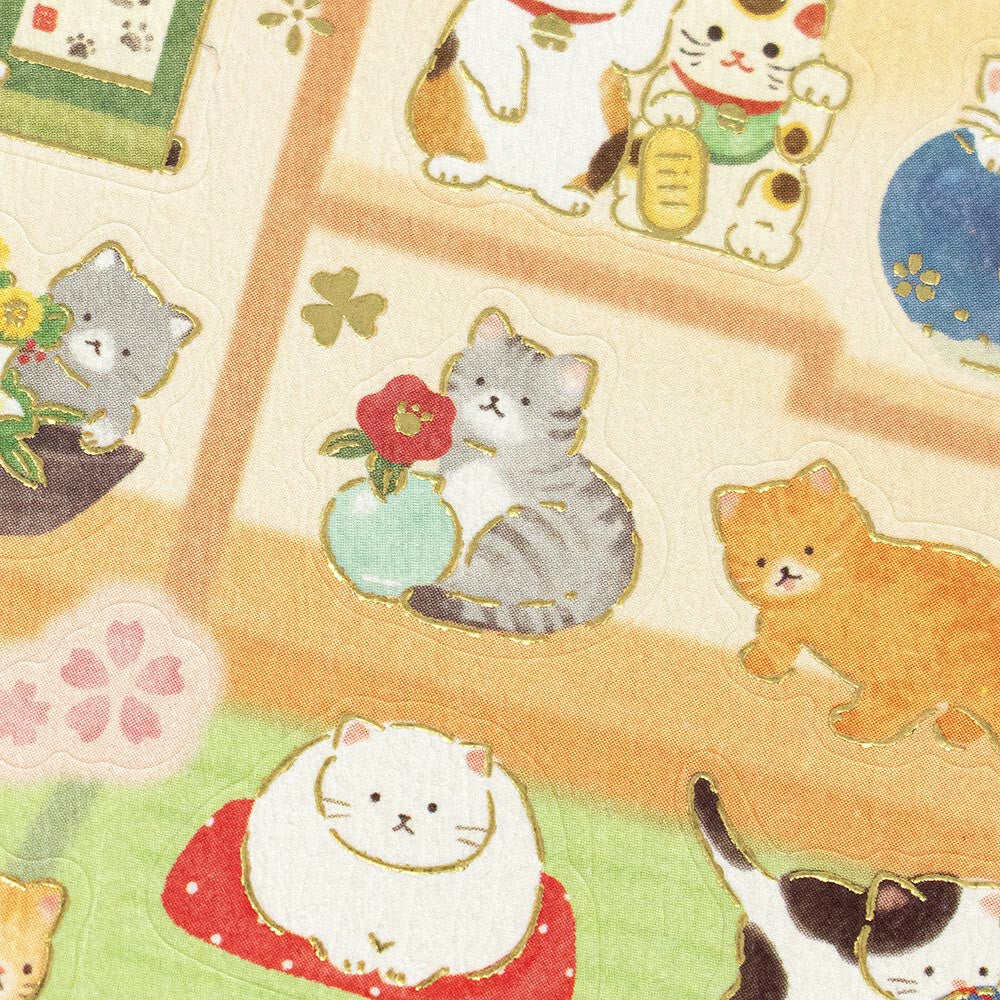 NB Co Japan Decoration Japanese Style Sticker- Cozy Cat