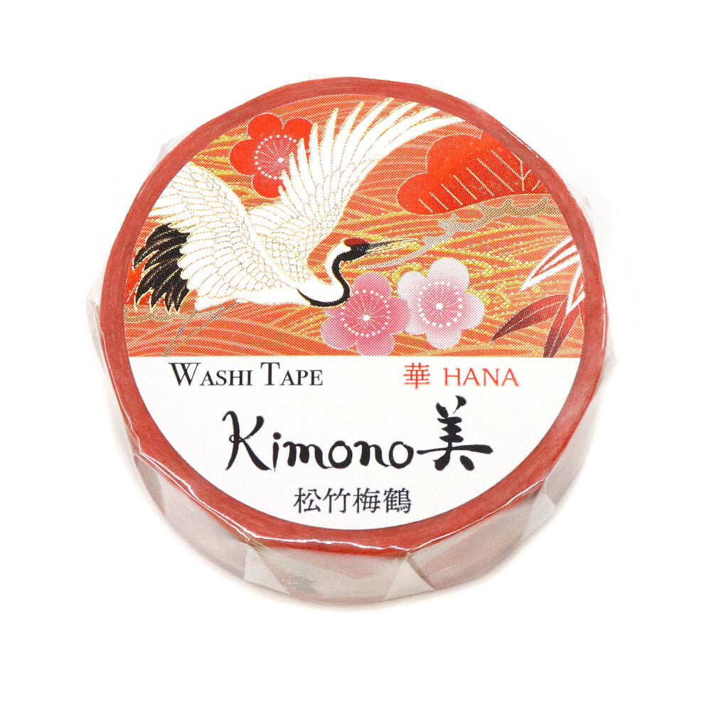 Kamiiso Kimono Crane With Plum Blossom Washi Tape