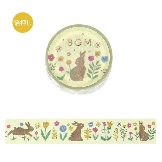 BGM Washi Tape Nordic Forest - Flowers And Rabbits