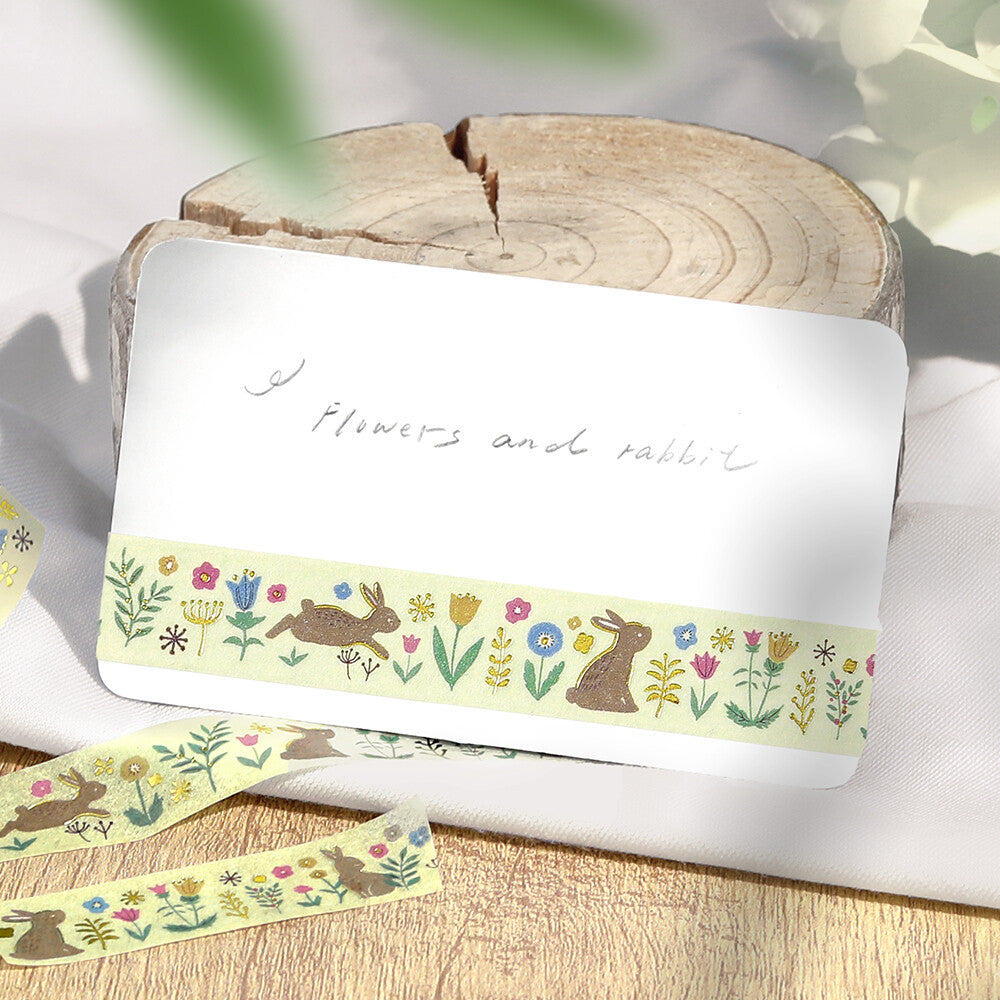 BGM Washi Tape Nordic Forest - Flowers And Rabbits