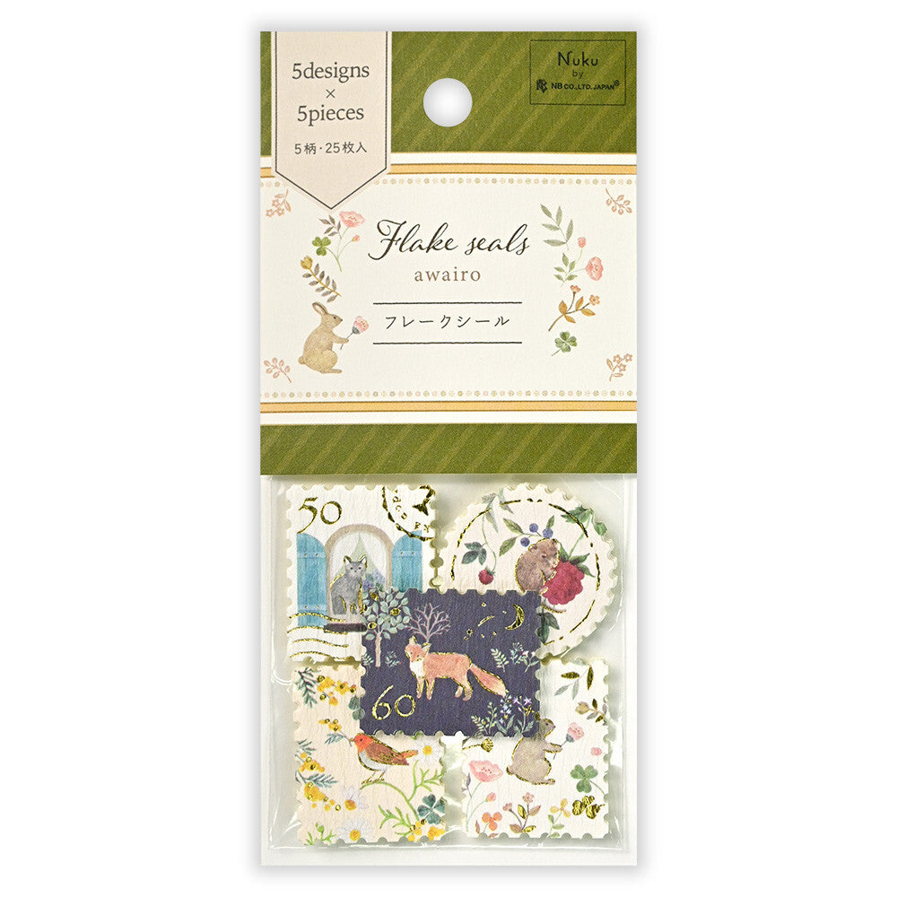 NB Co Japan Decoration Flake Sticker- Animal Stamp