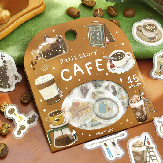 BGM Petit Story Flake Stickers- Cafe