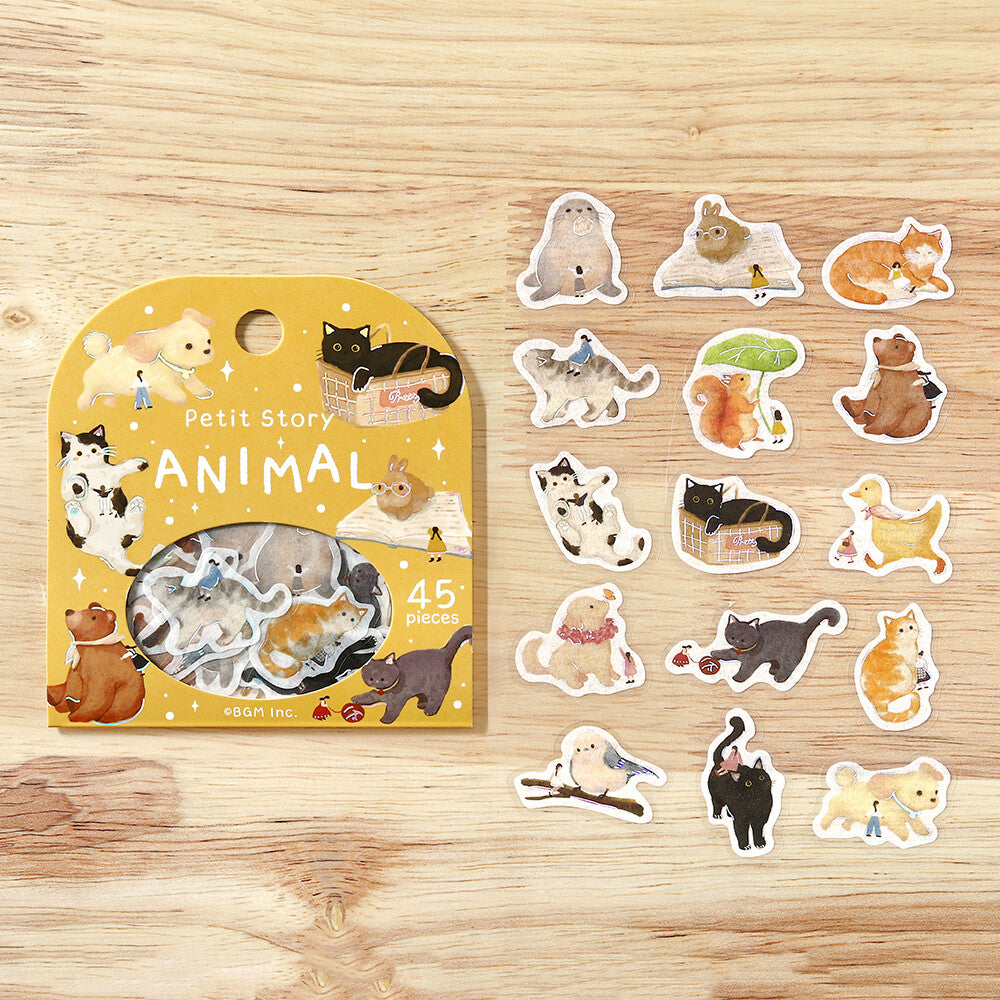 BGM Petit Story Flake Stickers- Animal