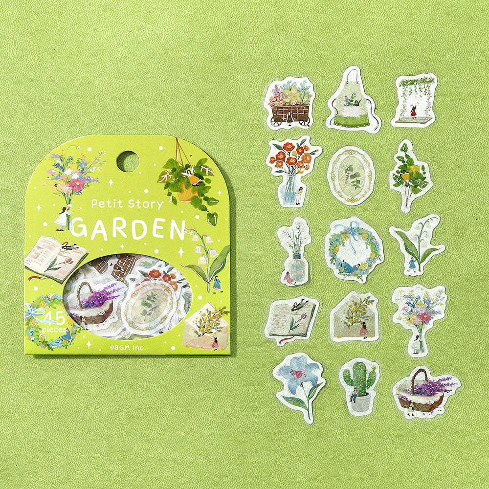 BGM Petit Story Flake Stickers- Garden