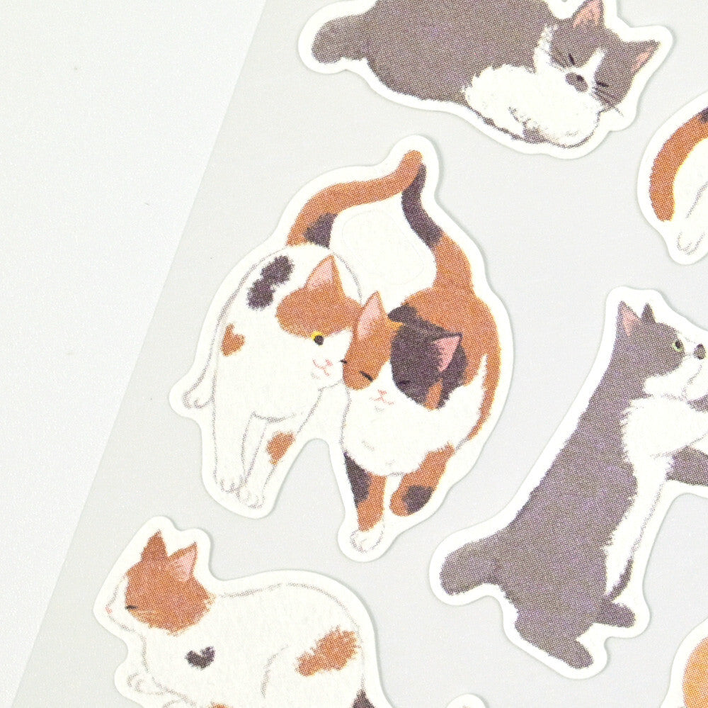 NB Co Japan Large Sticker Nyan Tomo Shitamachi- Kitten adventure