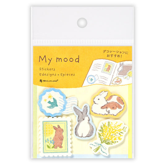 NB Co Japan Decoration Flake Sticker- My Mood- Yellow