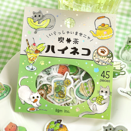 BGM Welcome Meow! Flake Stickers- Cafe Haineko