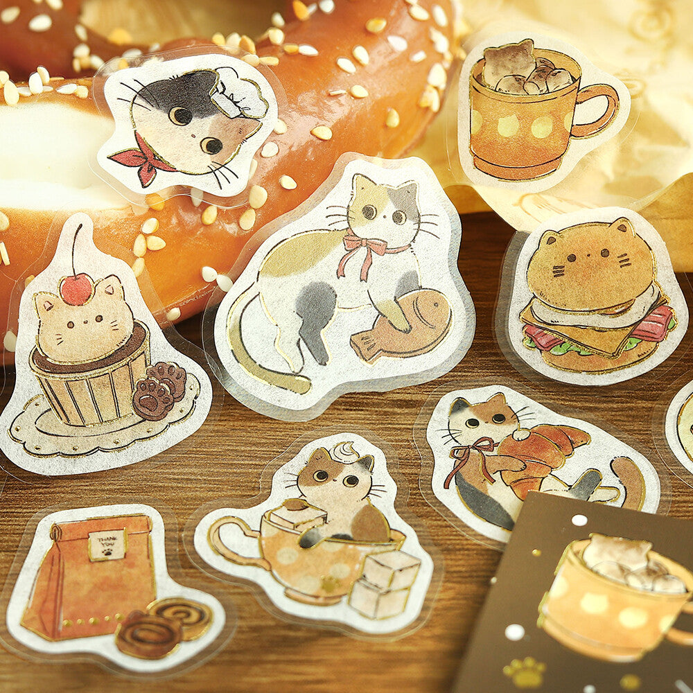 BGM Welcome Meow! Flake Stickers- Cafe Mikecat
