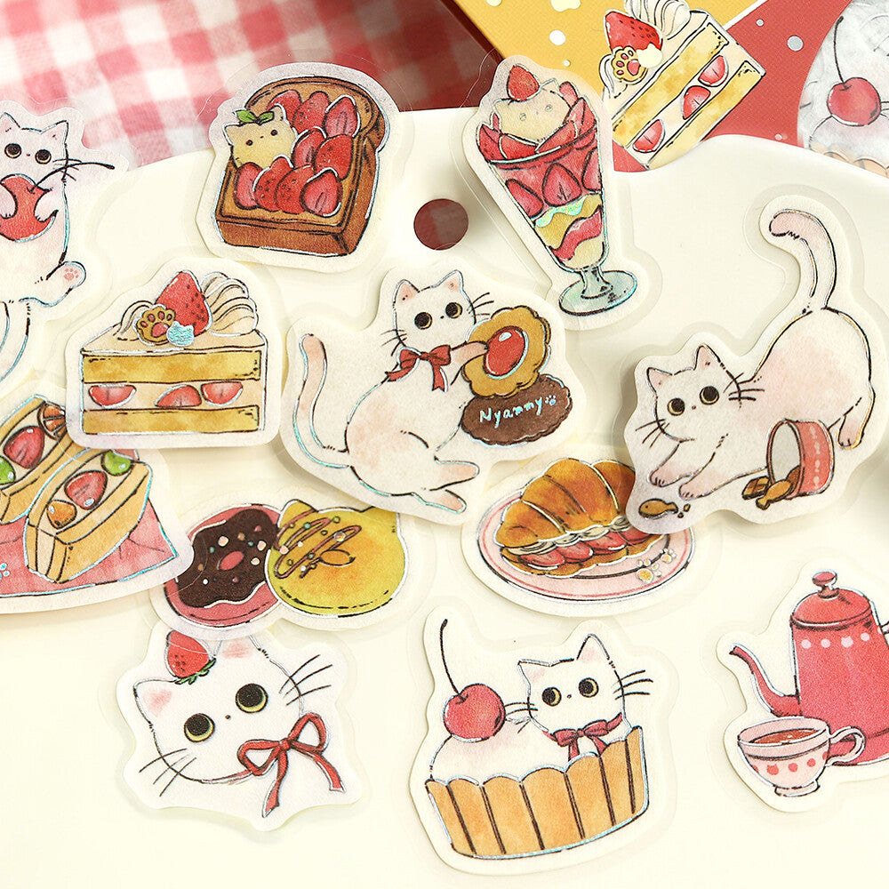 BGM Welcome Meow! Flake Stickers- Cafe Shironeko