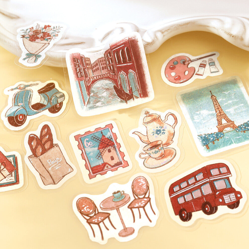 BGM Pieces of a Journey Flake Stickers- To The World