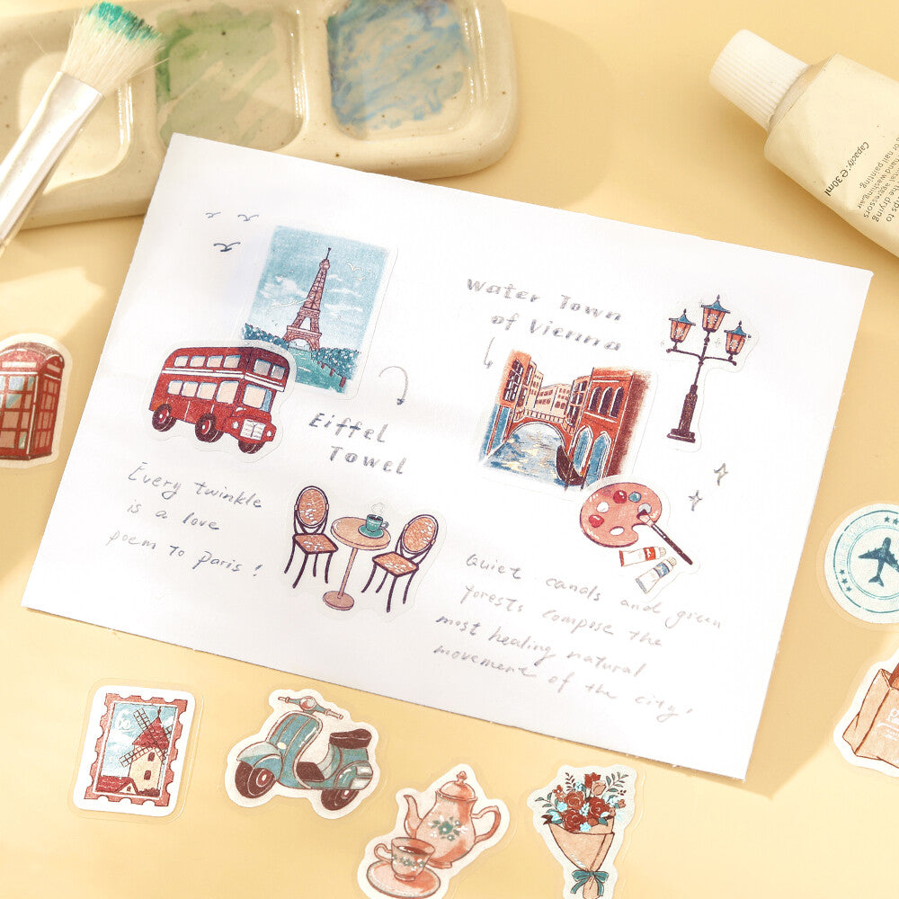 BGM Pieces of a Journey Flake Stickers- To The World