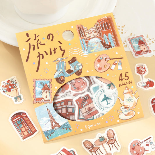 BGM Pieces of a Journey Flake Stickers- To The World