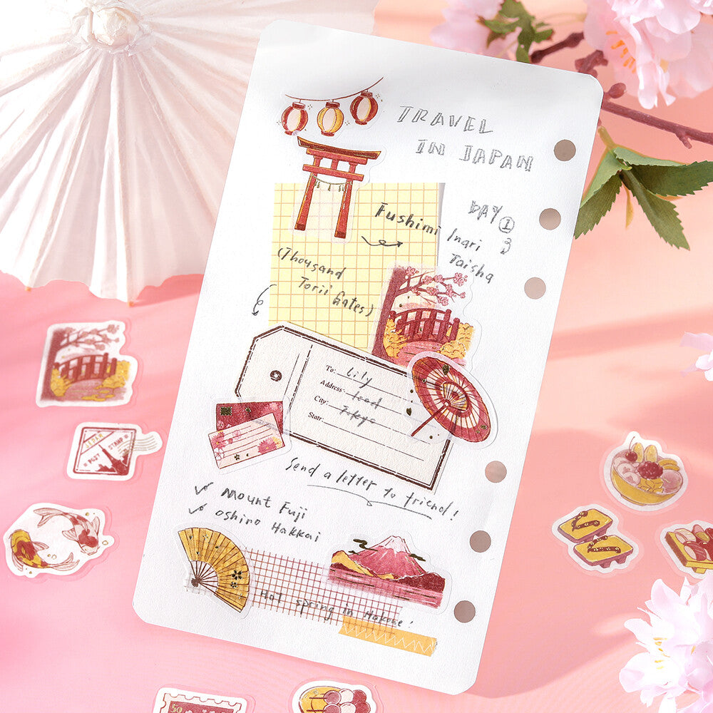 BGM Pieces of a Journey Flake Stickers- To Japan