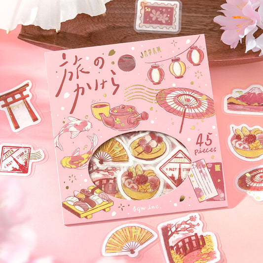 BGM Pieces of a Journey Flake Stickers- To Japan