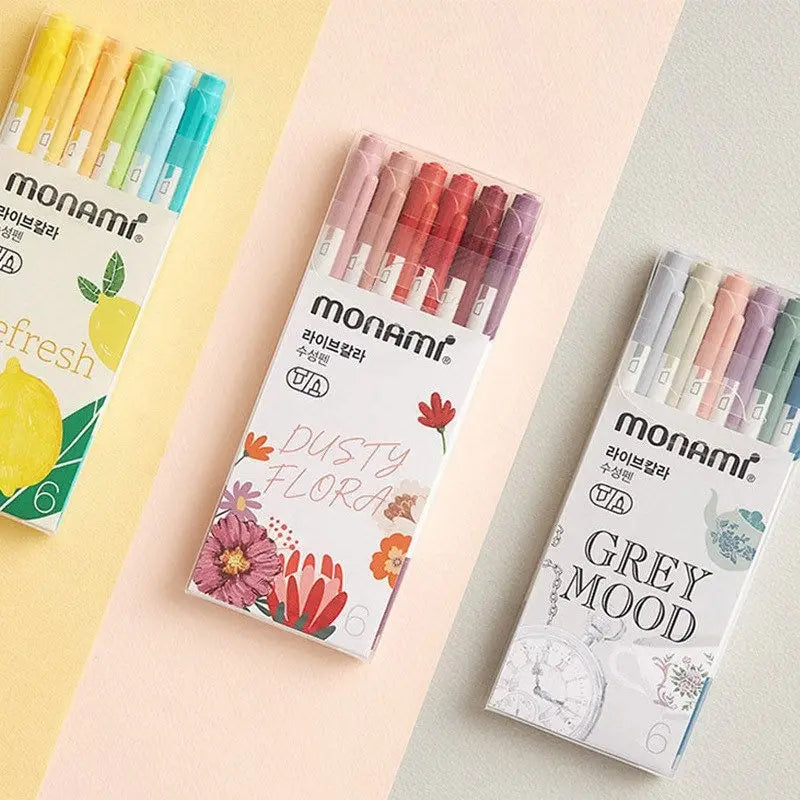 Monami Dual Tip Colour Marker Pen Set - Refresh