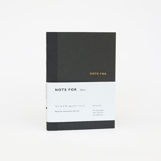 BGM A6 Grid Notebook- Black