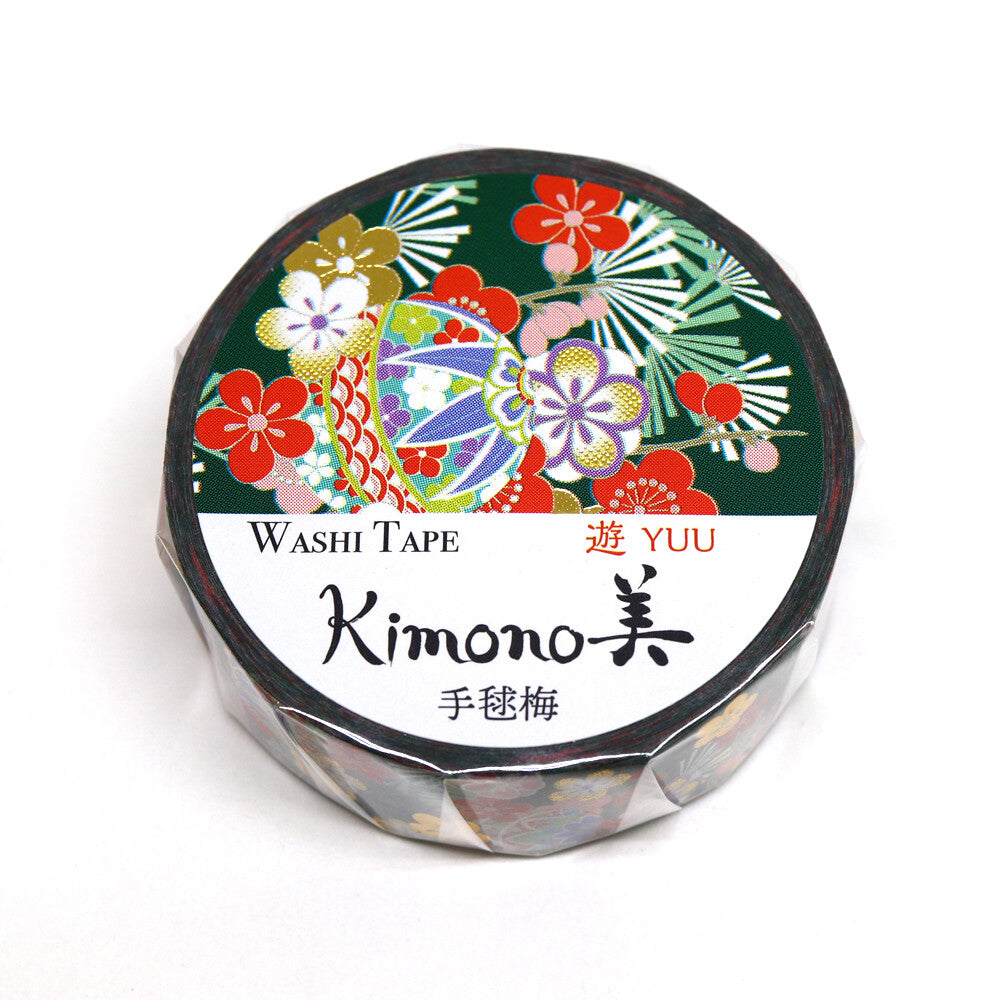Kamiiso Kimono Temari Ume Plum Washi Tape