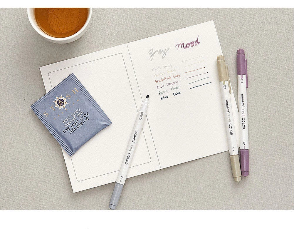 Monami Dual Tip Colour Marker Pen Set - Refresh